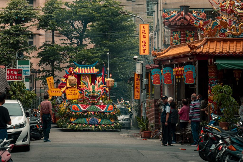 free photo of mobile altar of the mazu 13 village pilgrimage